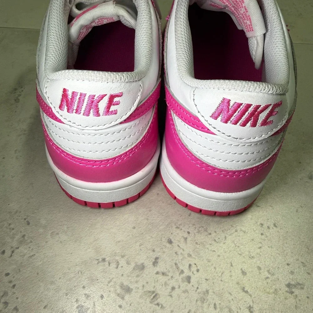 Nike Dunk Low GS Active Fuchsia White Pink Sneakers FB9109-102‎ Kids Size 4Y